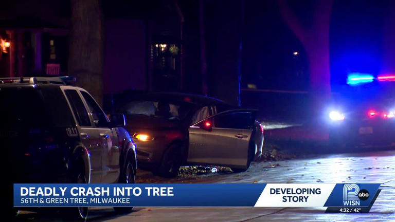 One person dead after car slams into tree in Milwaukee