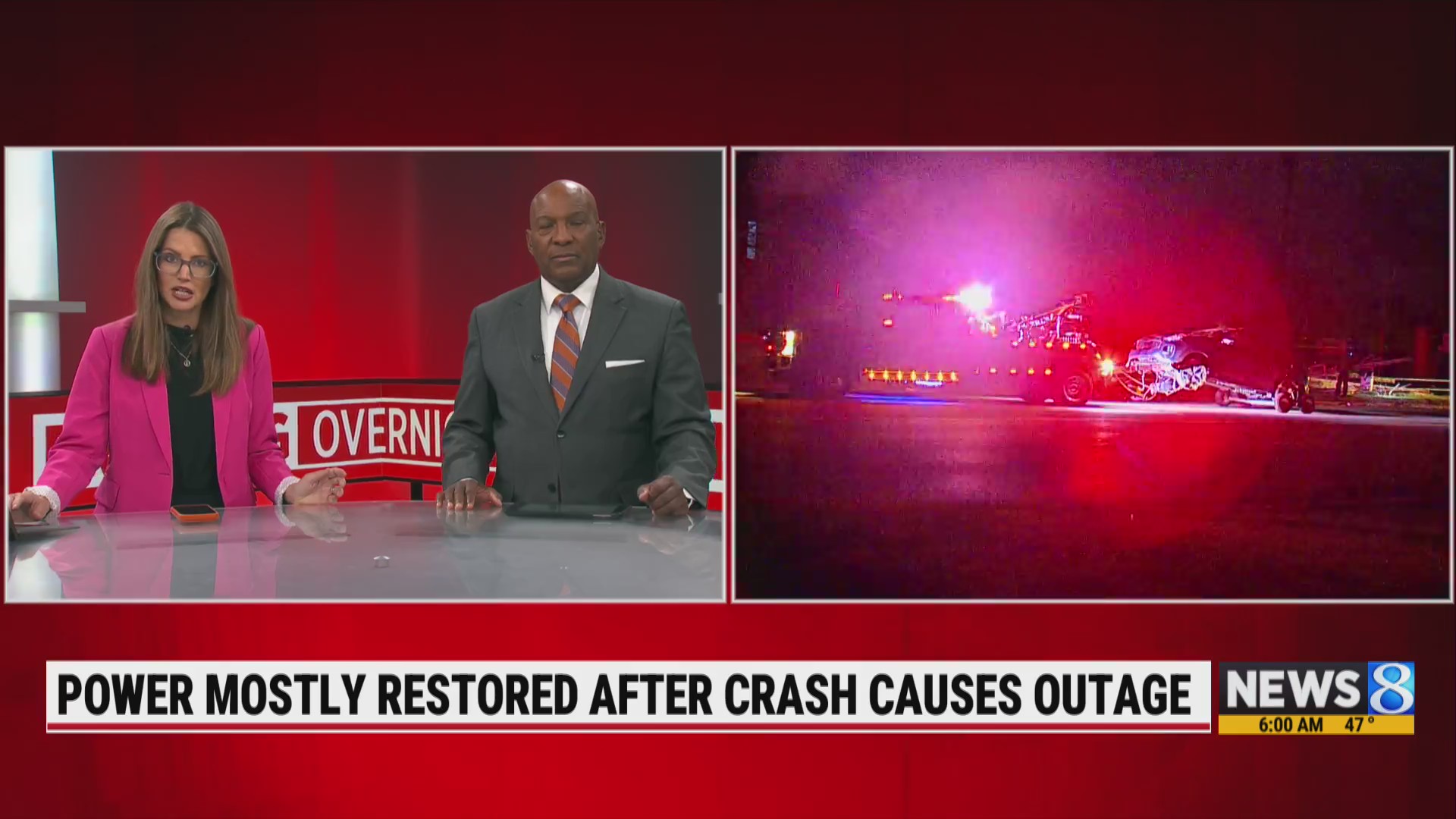 Power mostly restored after crash causes outage in Wyoming