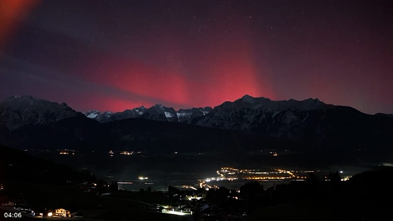 Aurora Borealis: Rare red and pink lights seen across Europe from