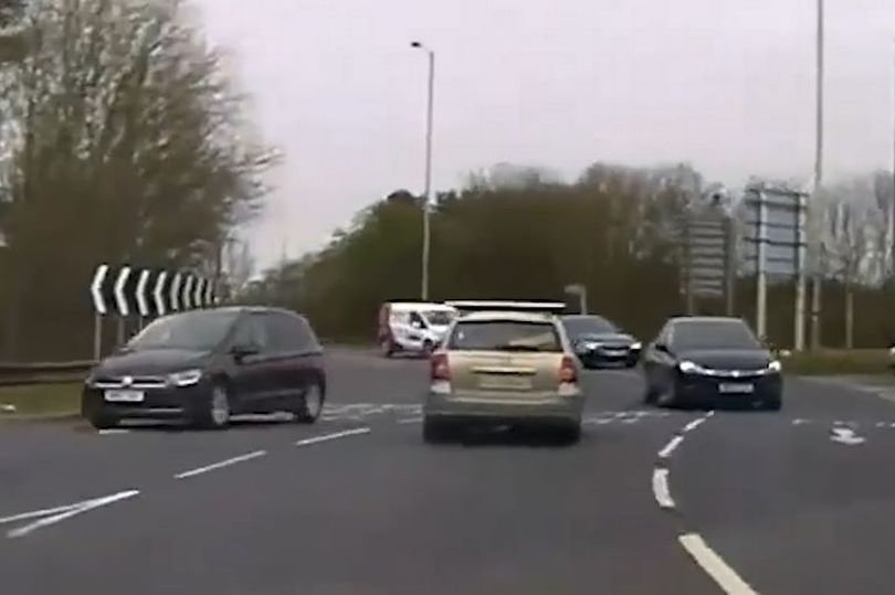 Video shows police chase teen driver wrong way around busy roundabout