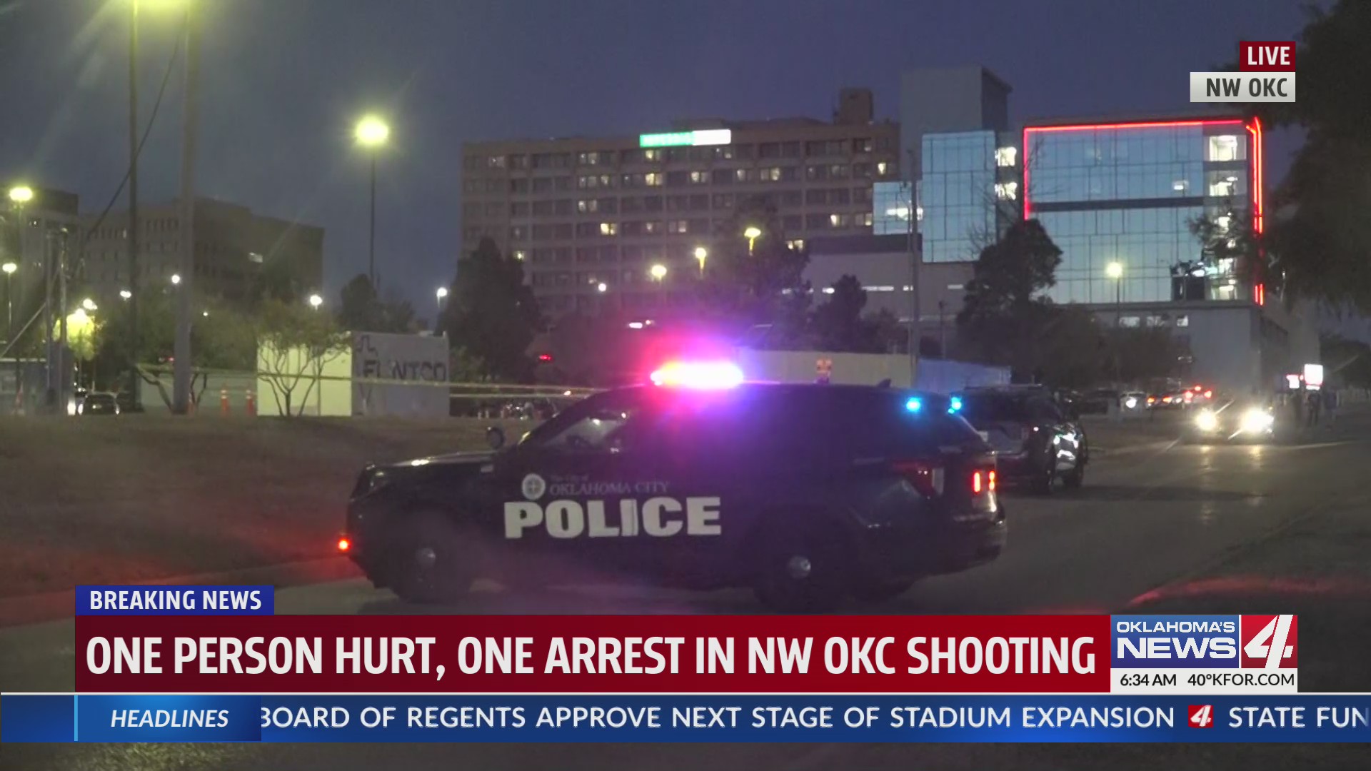 One injured, one in custody after shooting in NW Oklahoma City