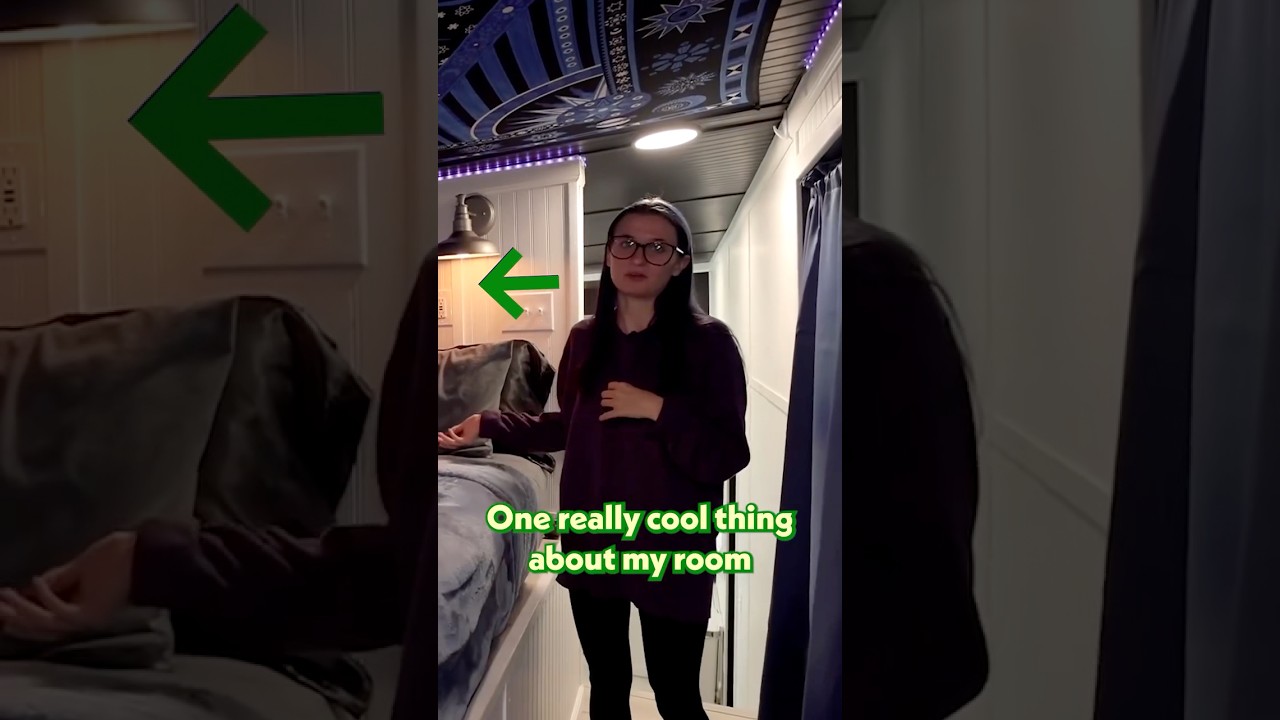 Discover my walk-in loft bedroom in a tiny house