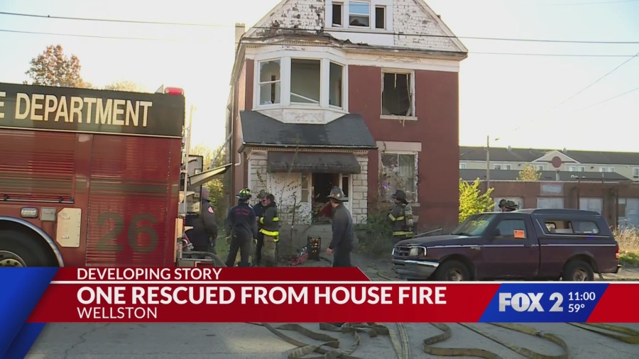Firefighters rescue man from vacant house fire in Wellston