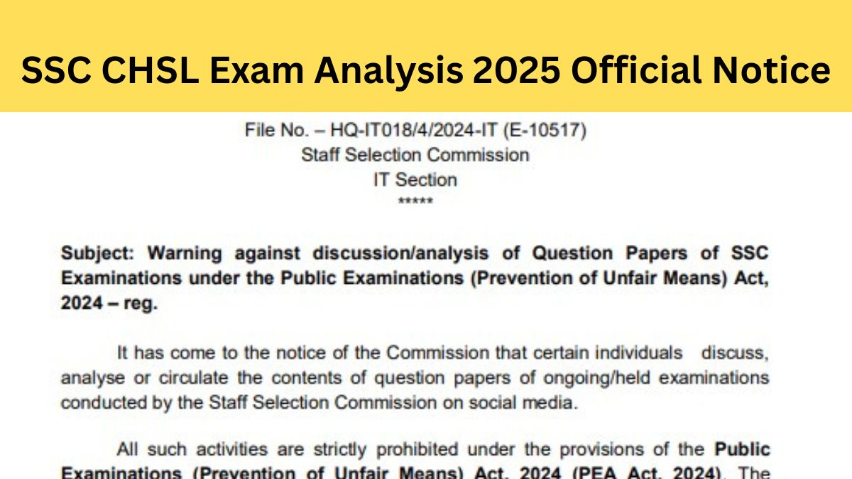 SSC CHSL Exam Analysis 2025 BANNED: Check Tier 1 Previous Year Review ...