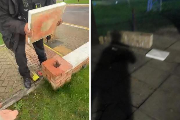 Shocking footage shows 'death trap' loose slab at Sidcup golf centre ...