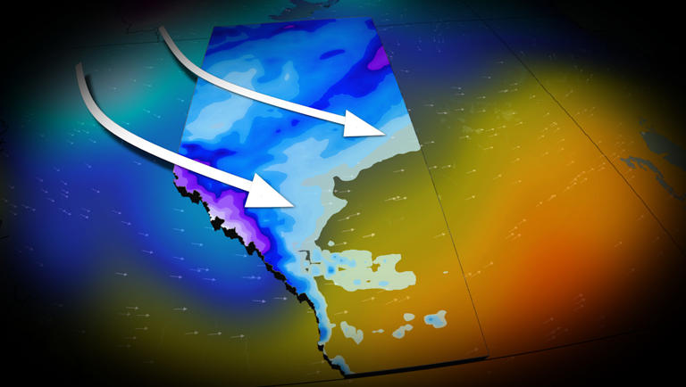 Strong cold front to hit Alberta with big temperature drop, snow, and winds