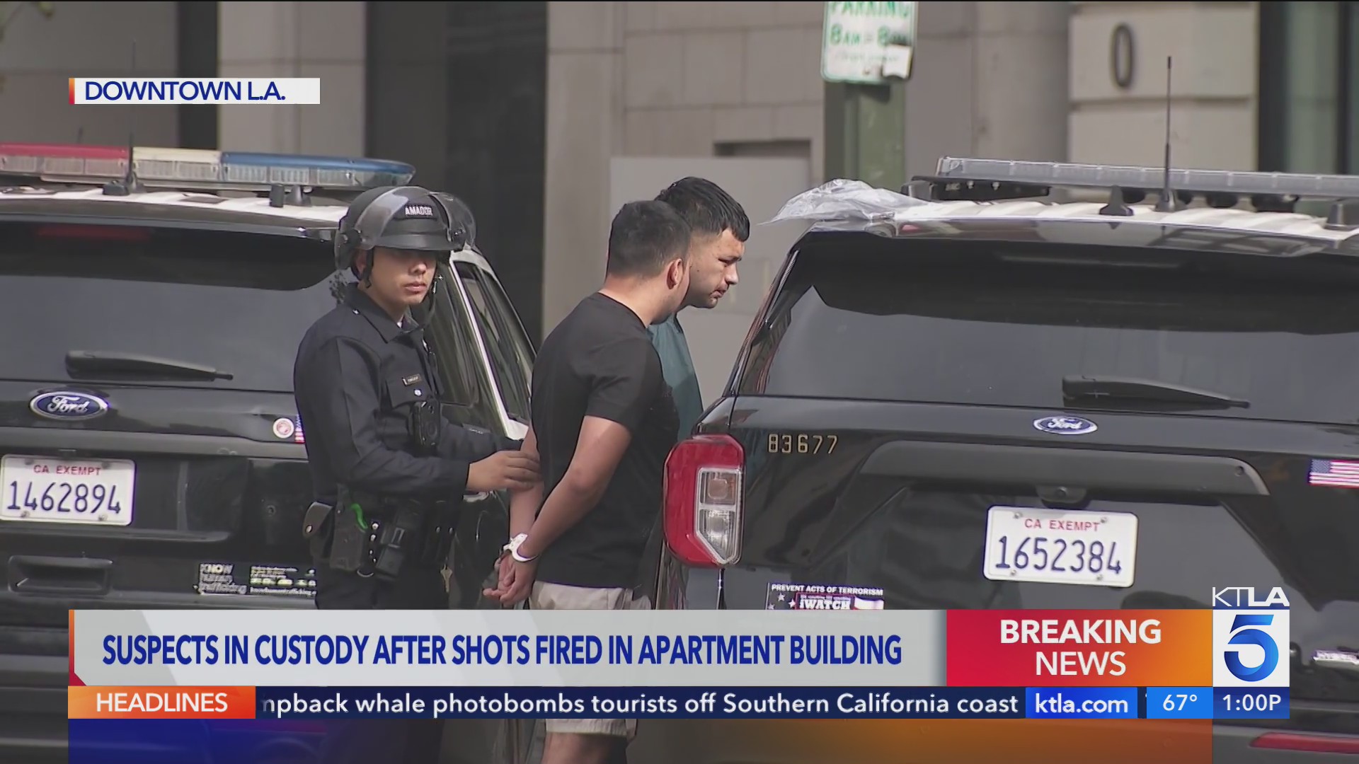 2 in custody after standoff in downtown L.A. that warranted massive ...