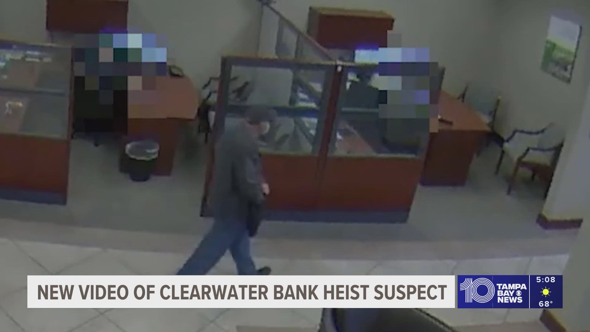 Clearwater police seek bank heist suspect and release new video