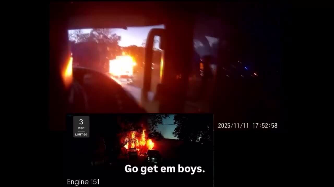 WATCH: Helmet footage captures firefighters battling Troup housefire
