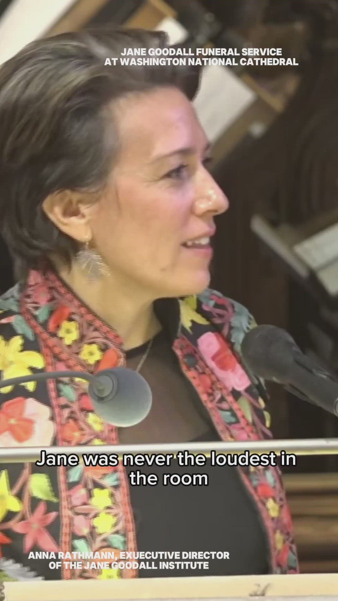 Anna Rathmann, the executive director of the Jane Goodall Institute ...
