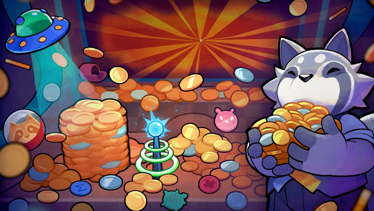 I thought this roguelike was just about playing a coin pusher machine ...