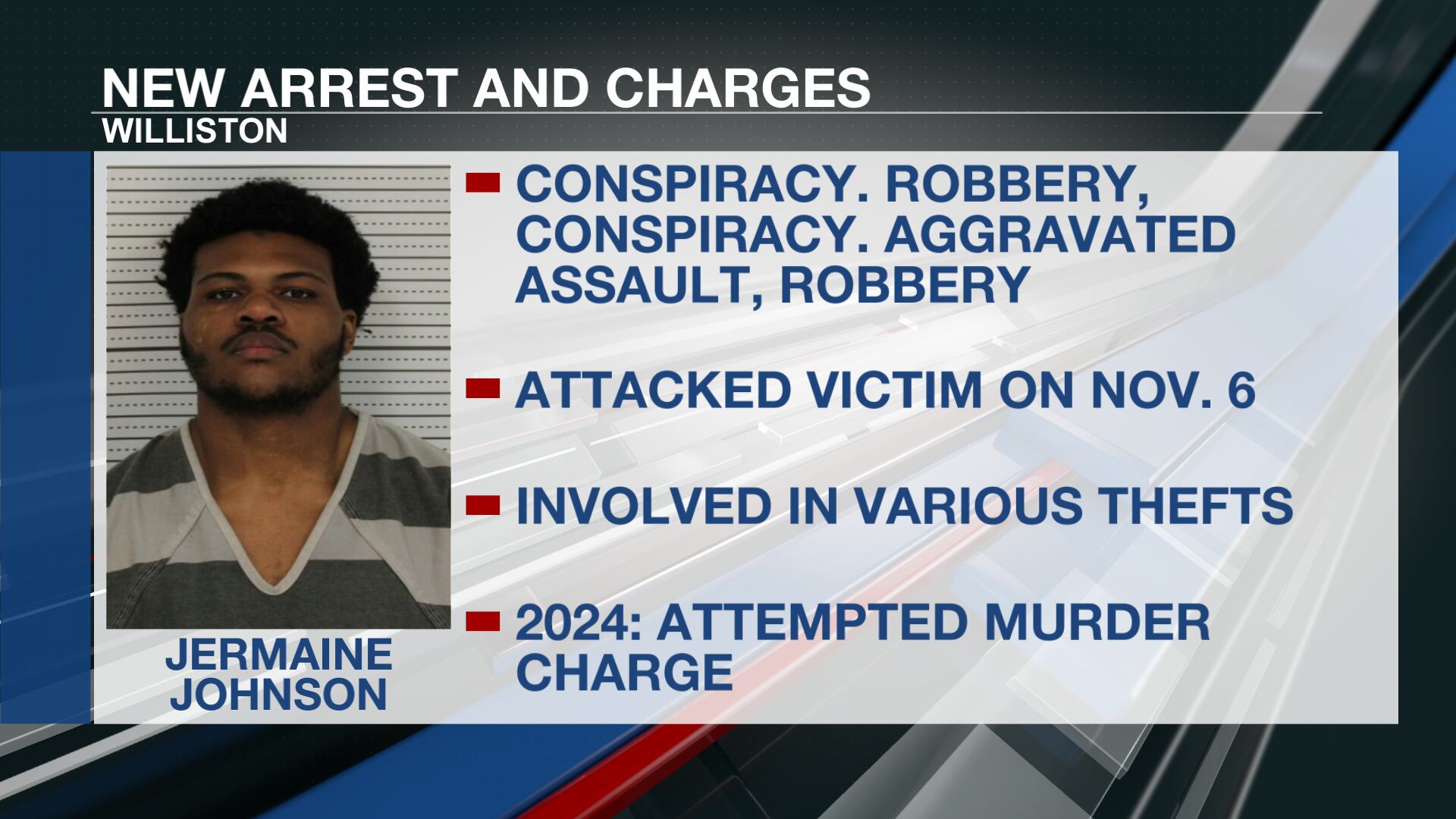 Williston man facing attempted murder charge arrested for burglary