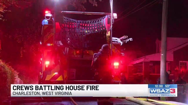 Crews fight house fire in Charleston