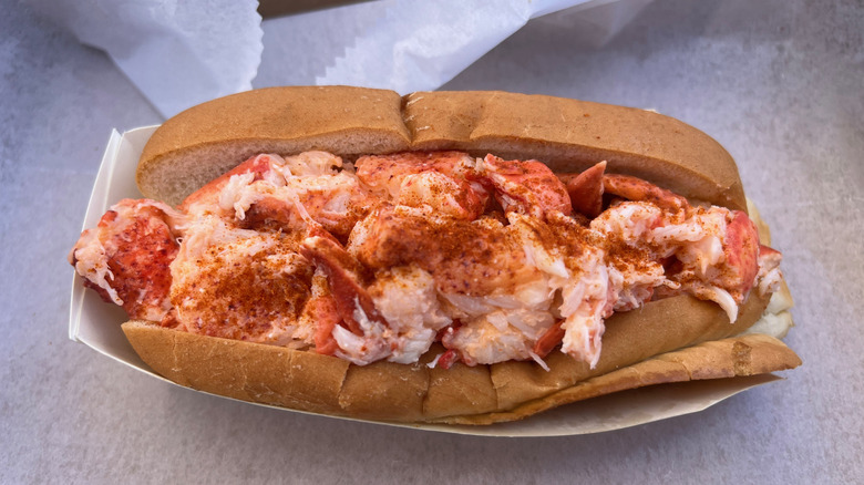 A lobster roll entices
