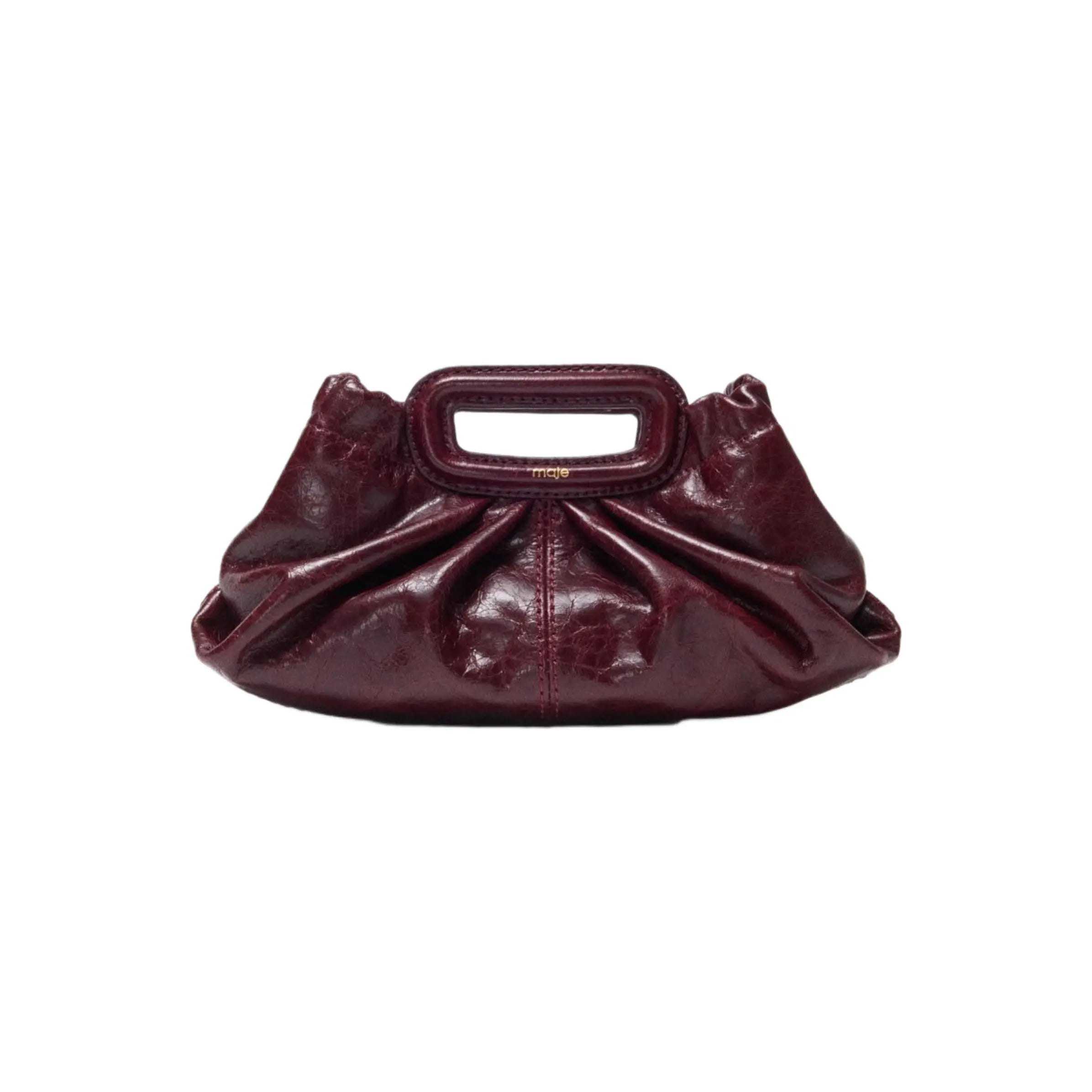 Crackled Leather Mini Clutch
