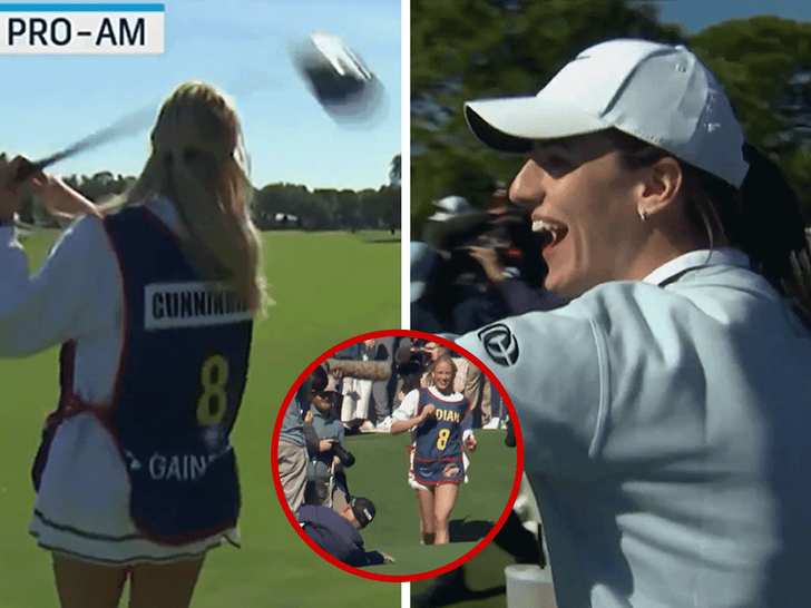 Caitlin Clark Laughs At Sophie Cunningham Drilling Fan W/ Tee Shot At