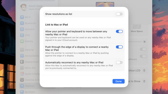 Universal Control on macOS.