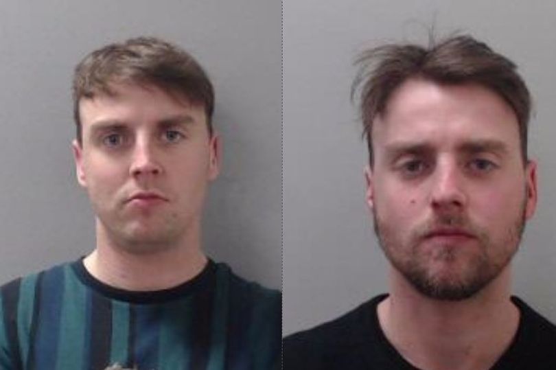 Pictured: Twin brothers who have been jailed for armed robbery