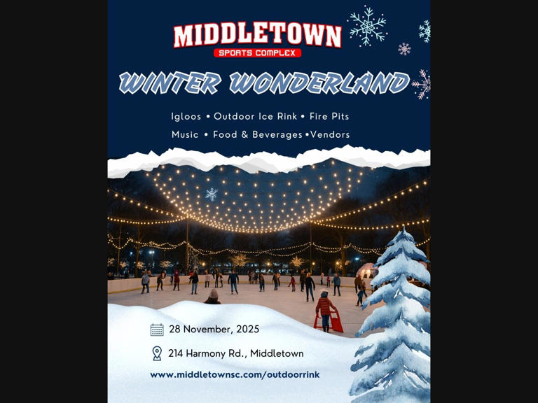 First-Ever Outdoor Ice Skating Rink Opens At Middletown Sports Complex