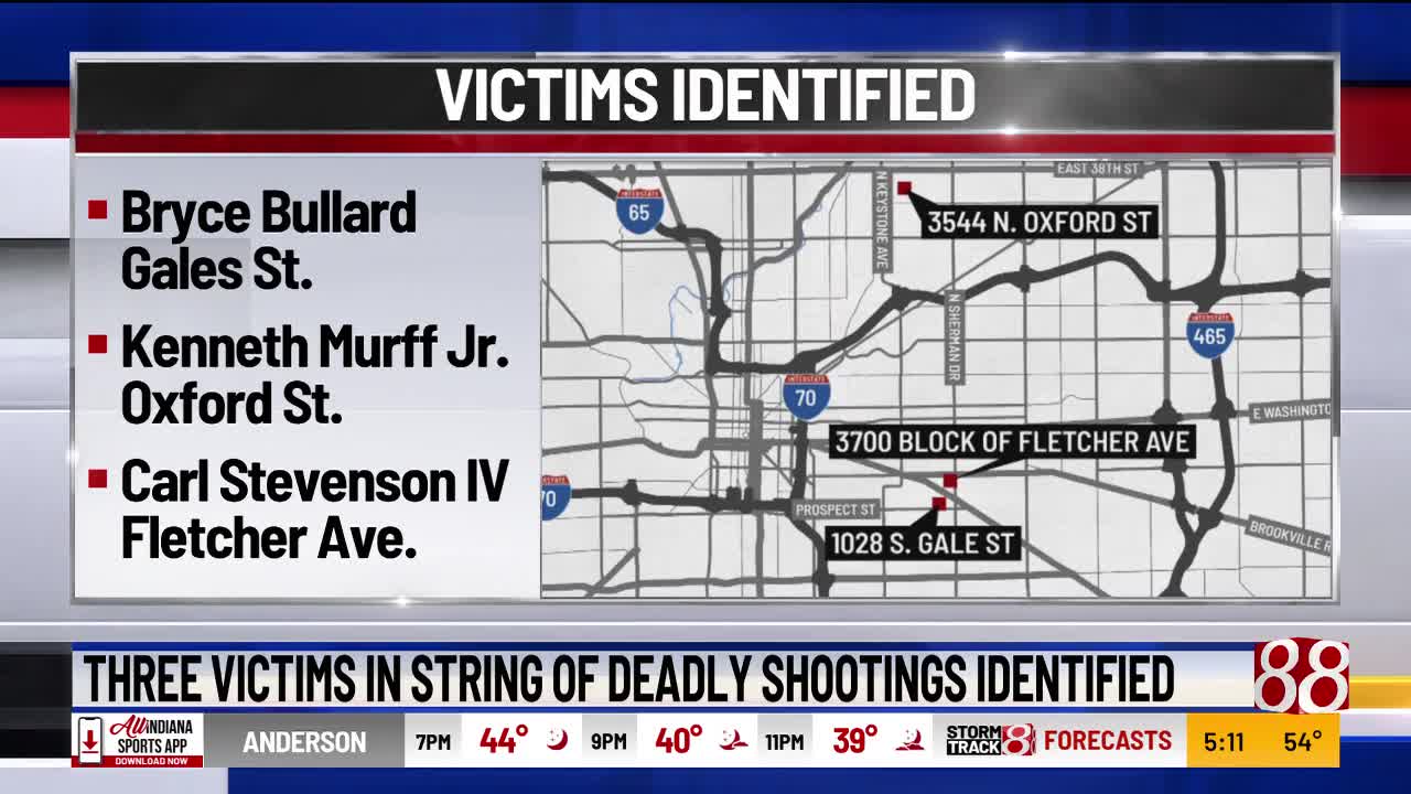 Three victims in string of deadly shootings identified