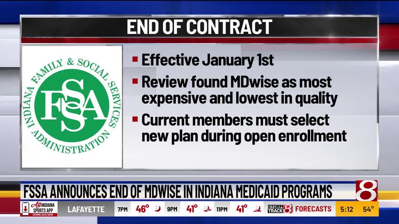 FSSA announces end of MDWISE in Indiana Medicaid programs