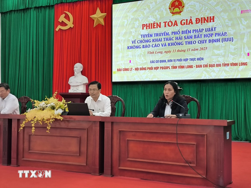 Vĩnh Long: 300 ngư dân tham dự phiên tòa giả định về chống khai thác IUU