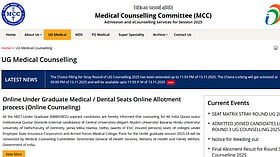 NEET UG Counselling 2025: MCC Extends Stray Round Choice Filling Till ...