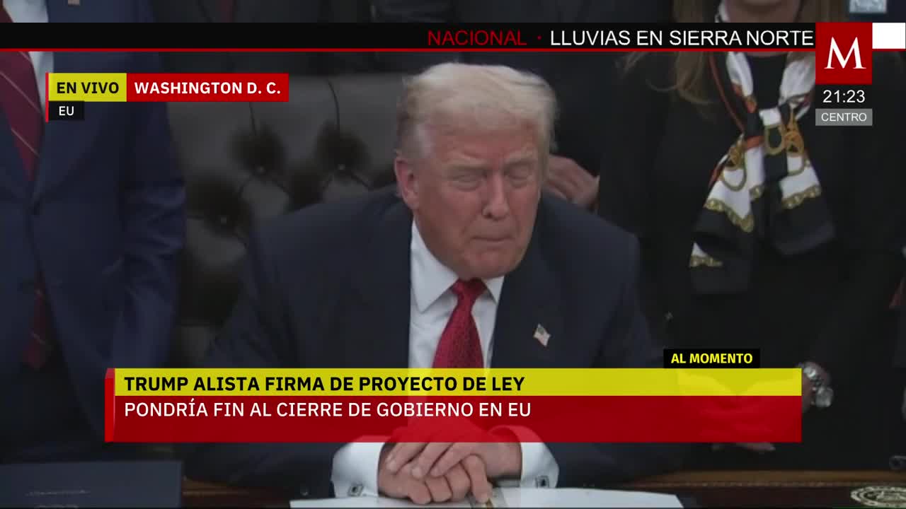 Donald Trump firma el proyecto de ley que pone fin al cierre de ...