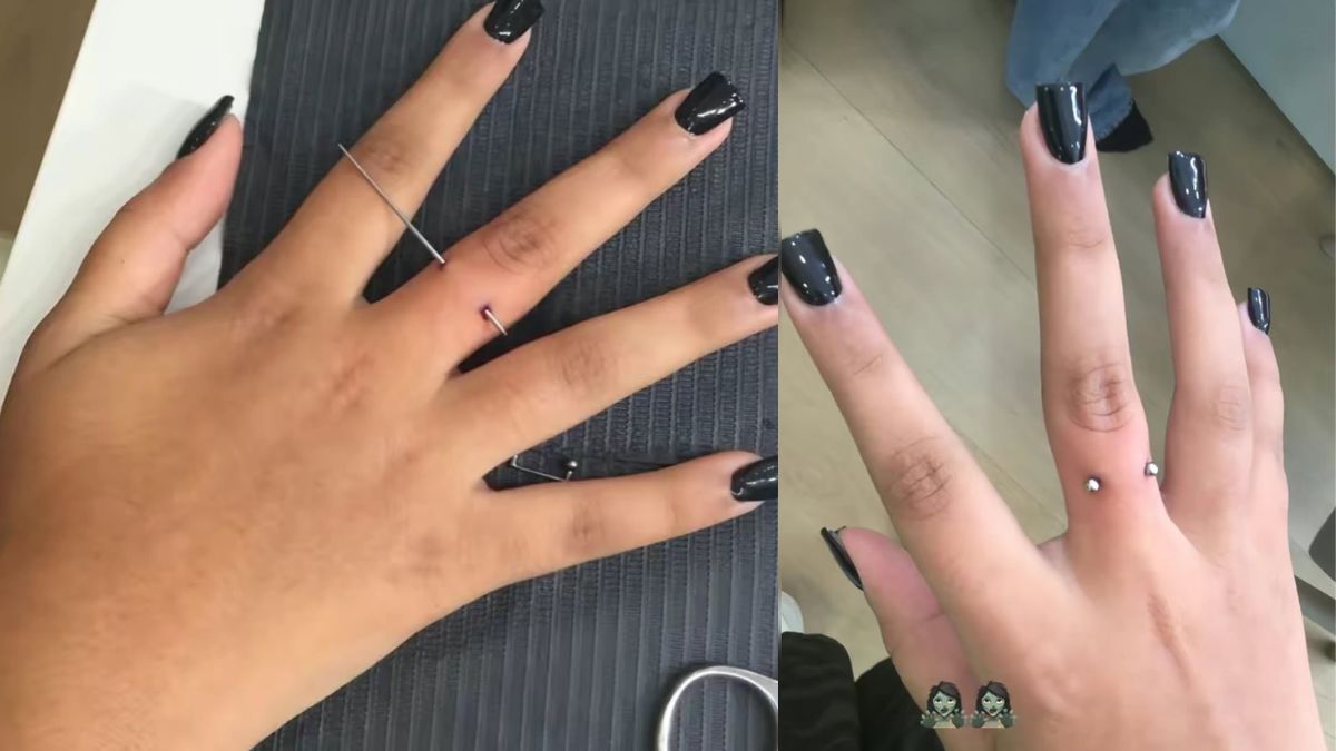 Kim Kardashian’s Daughter North West Wears Dual Dermal Finger Piercings