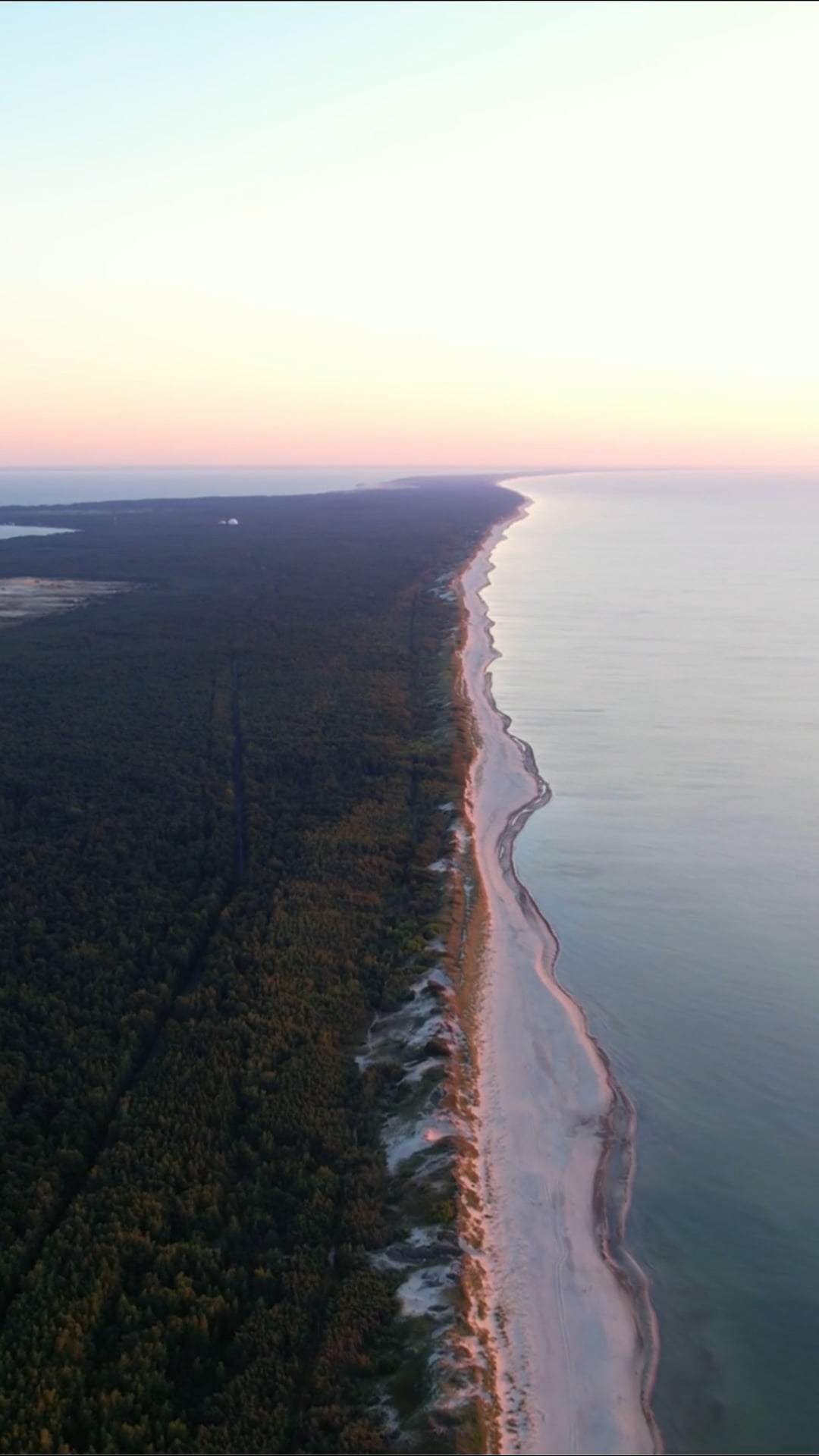 Drone Views of the Curonian Spit: Baltic Serenity Captured.
