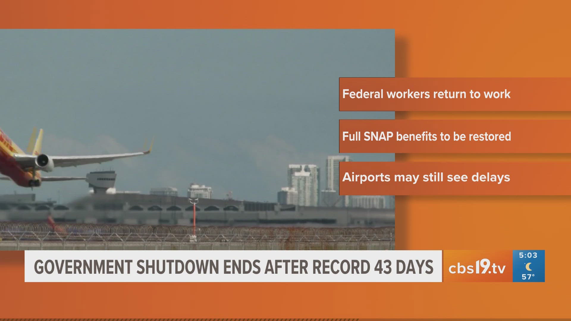 Government shutdown ends after record 43 days