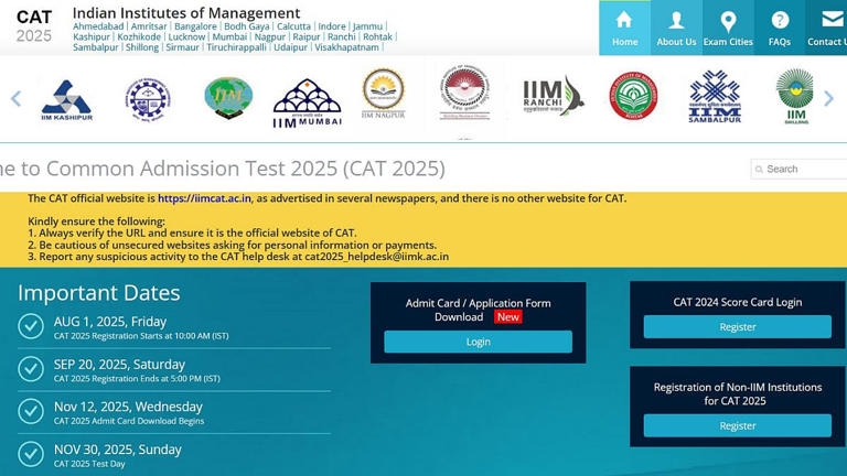 IIM CAT 2025 Mock Test Link Activated Today At iimcat.ac.in; Check Key ...