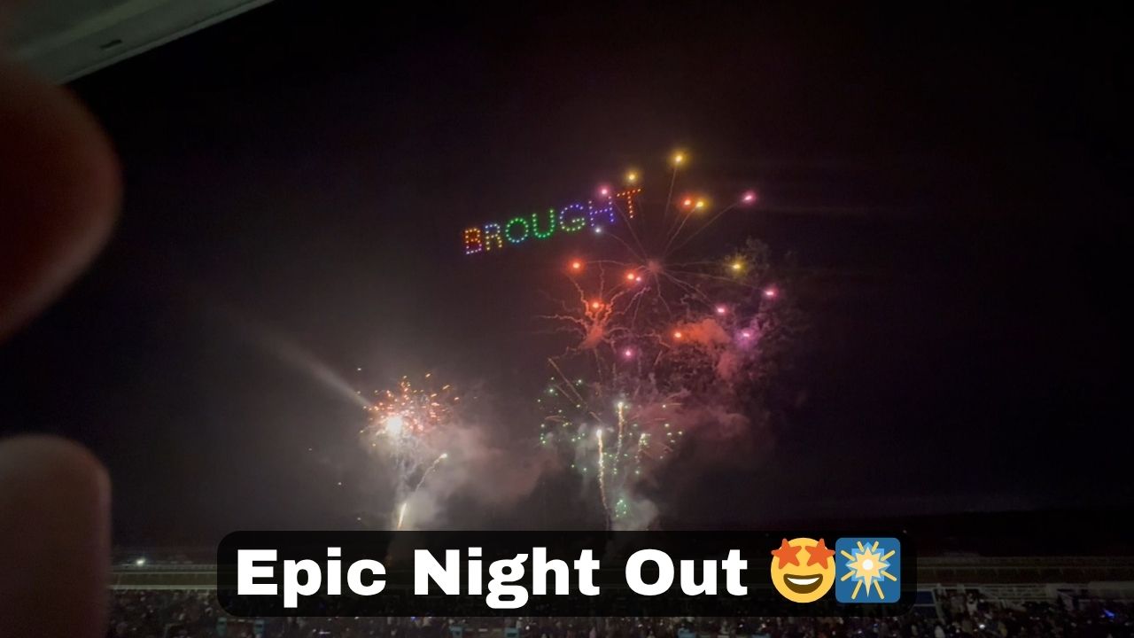 27,000 people gather at Ascot Racecourse to watch fireworks light up ...