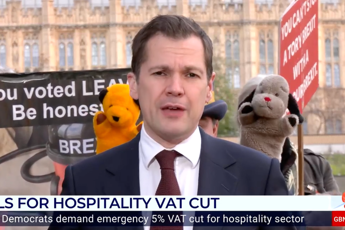 Robert Jenrick interview interrupted by Sooty and Sweep