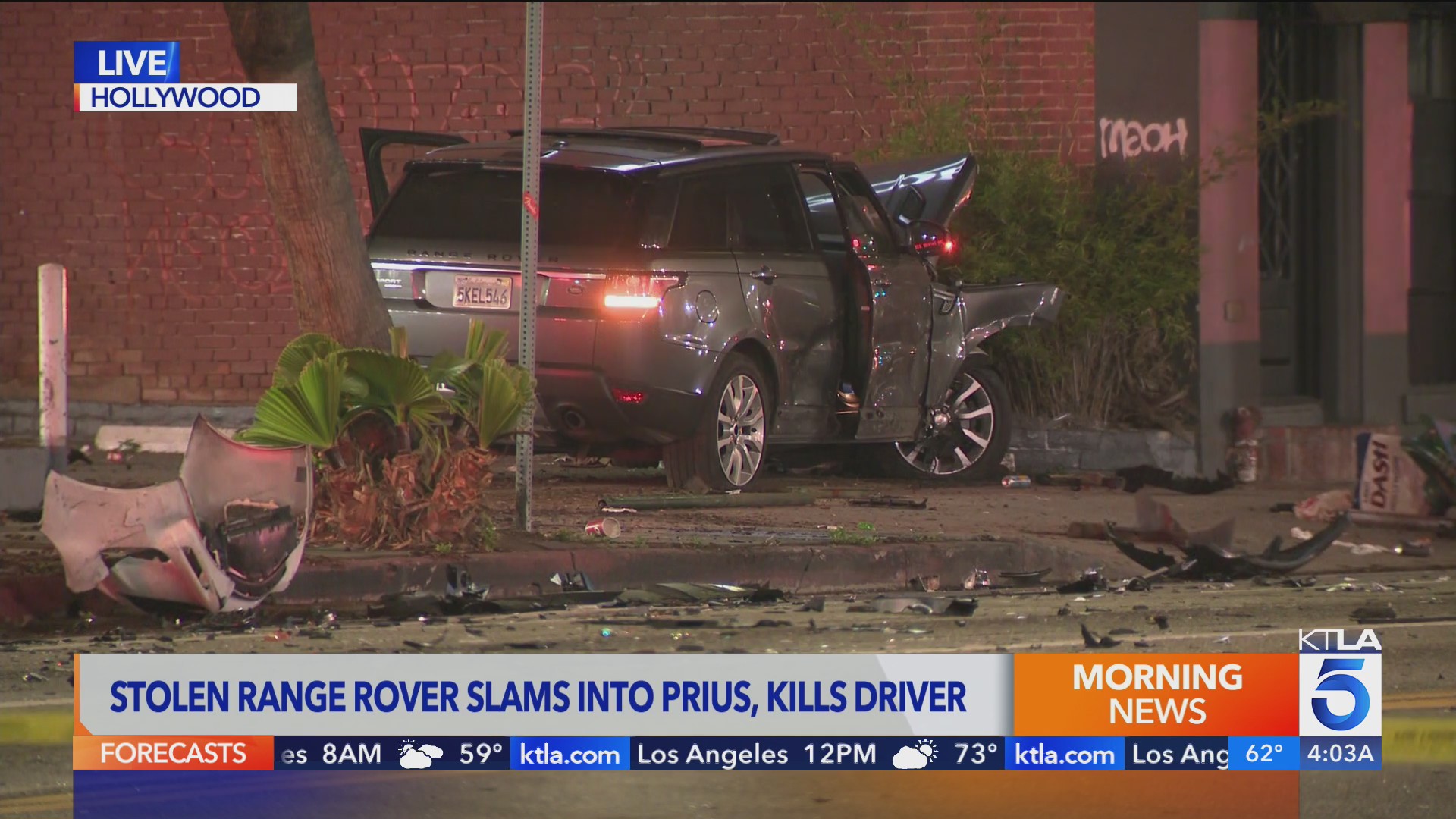 Stolen Range Rover slams into Prius, kills driver in Hollywood