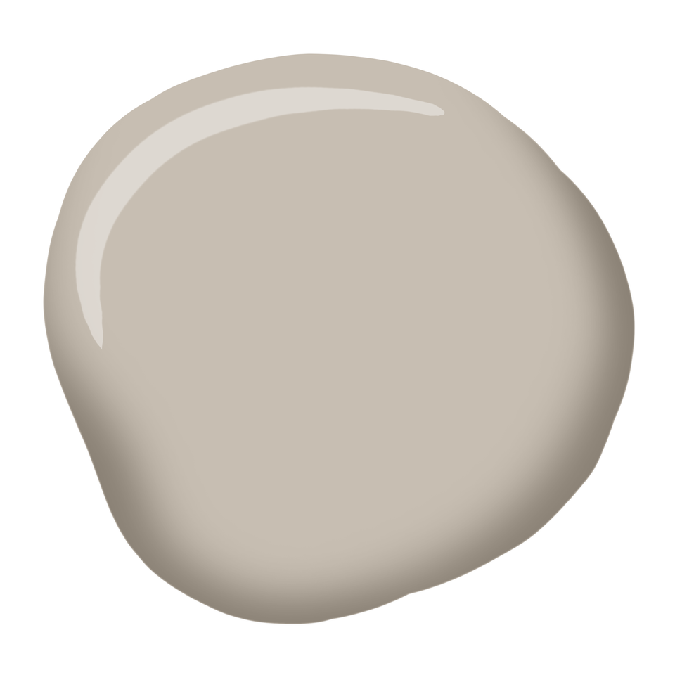 A sample of paint in a neutral shade