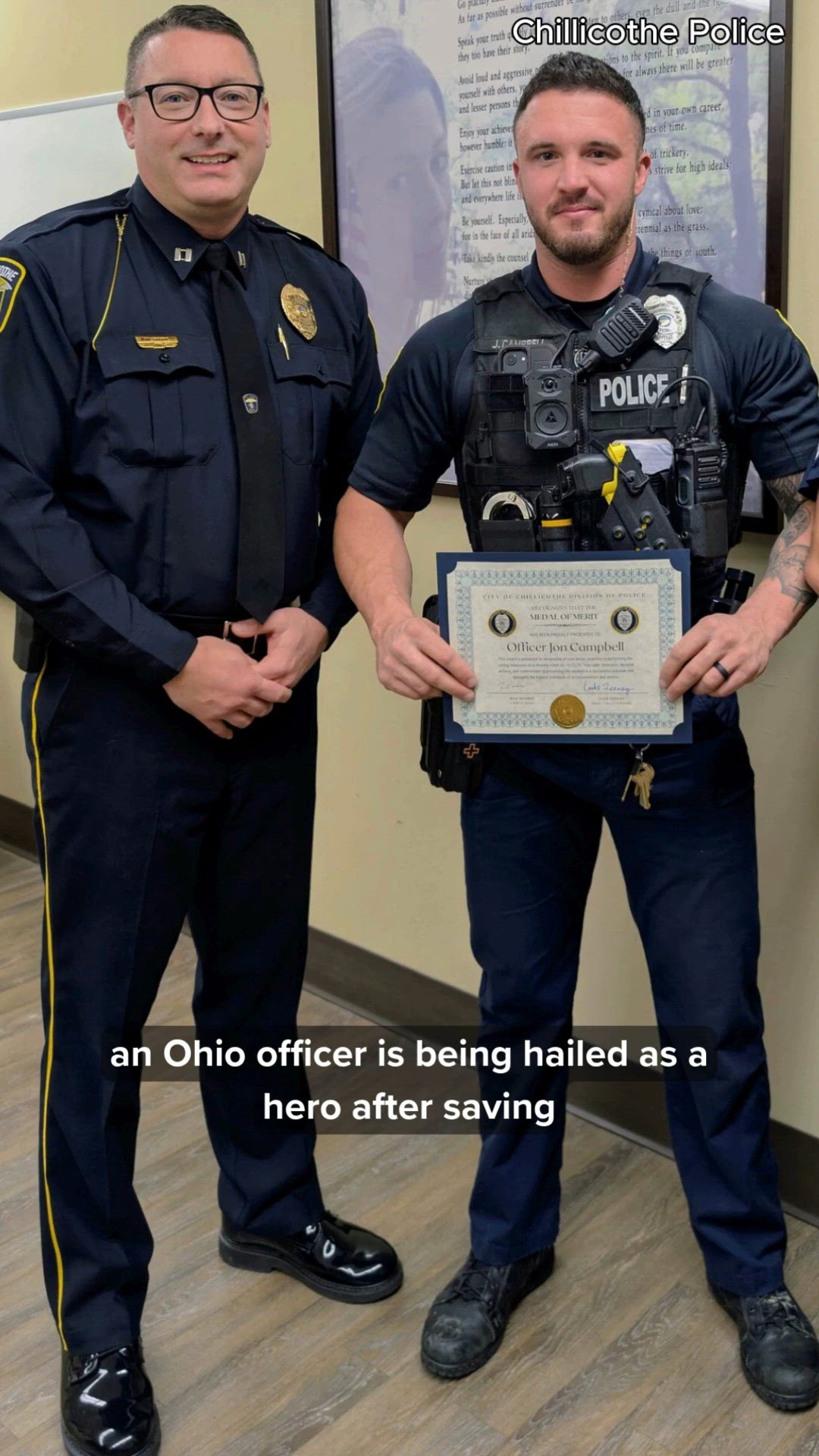 Ohio police officer receives award for saving life of choking 9-month ...