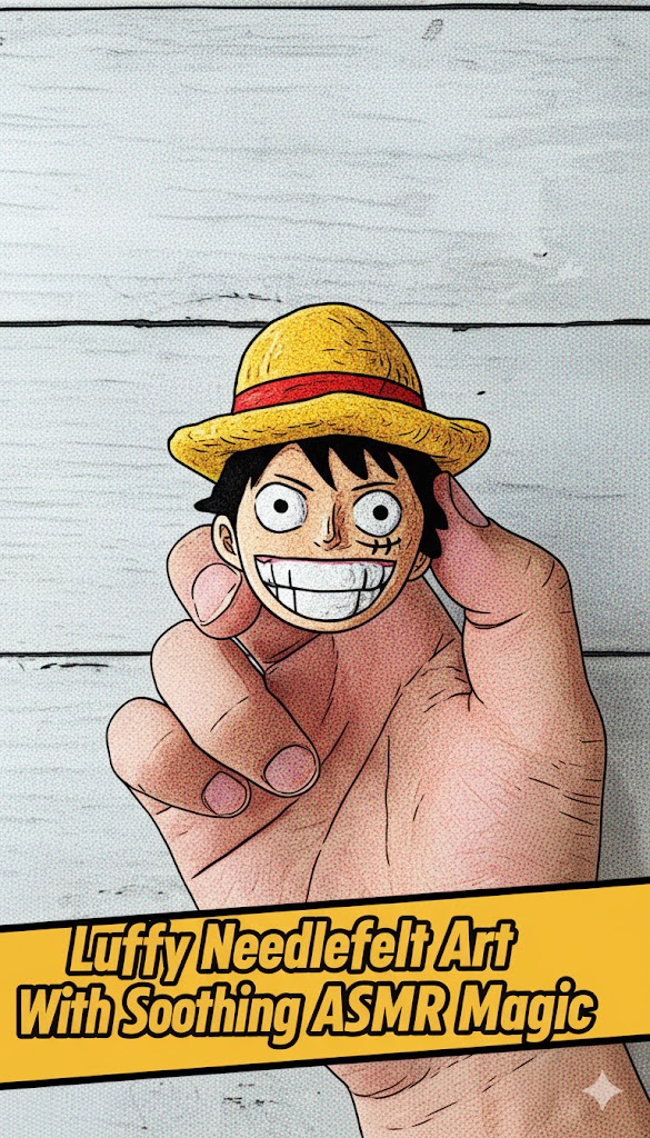 Luffy Needlefelt Art With Soothing ASMR Magic