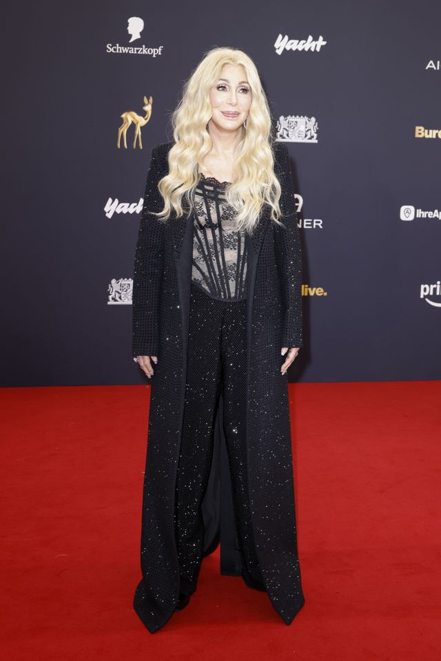 cher red carpet dress Cher sheer dress