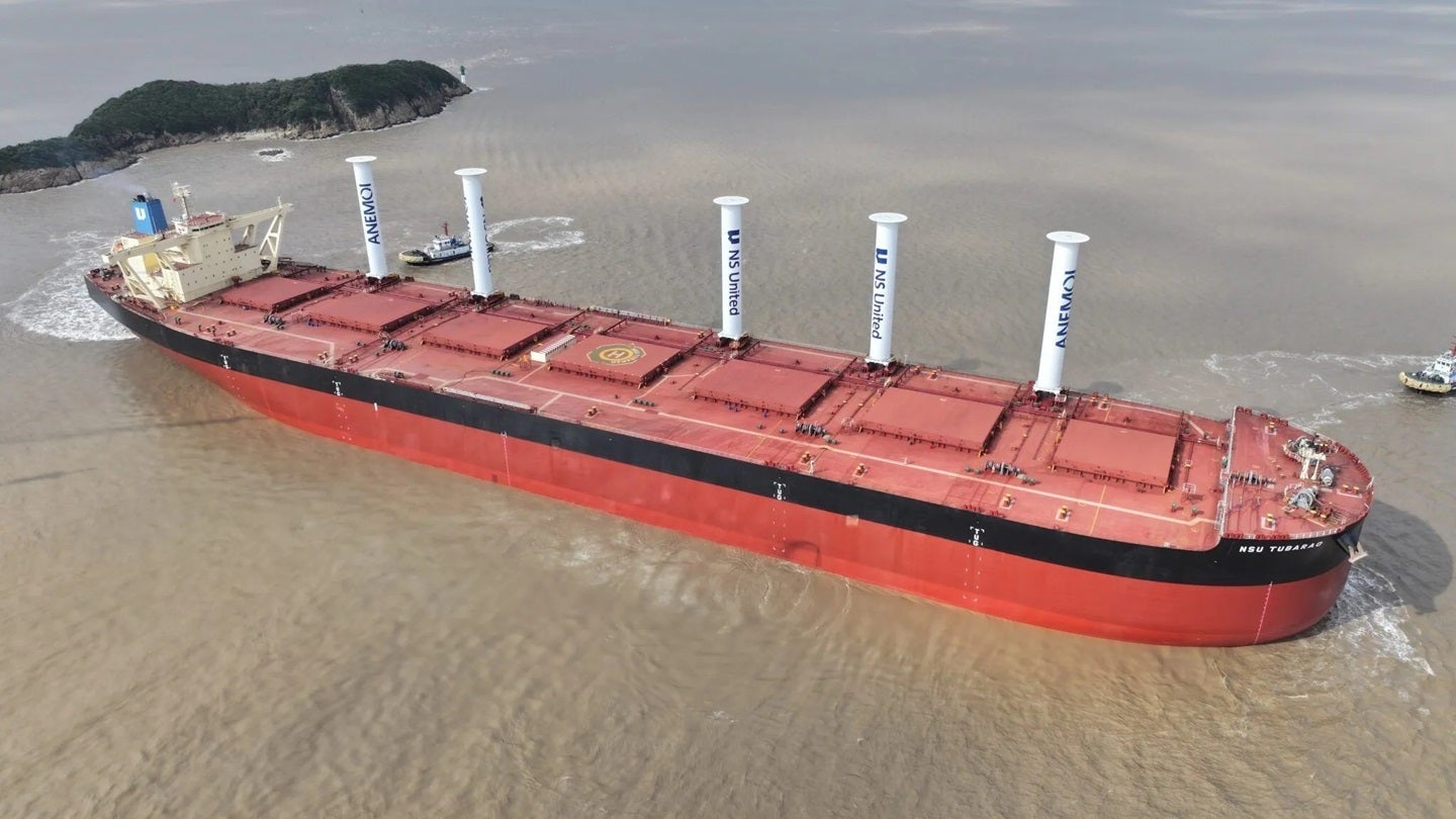 Anemoi installs rotor sails on NSU Tubarao for Vale-chartered fleet