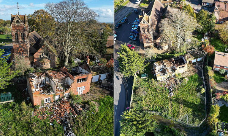 Period property reduced to rubble after it was hit by storms and fire ...