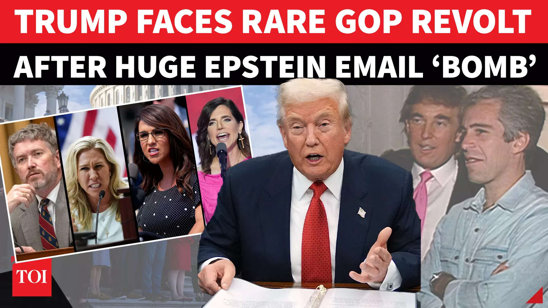 Trump Blasts Republicans Over Epstein Vote; Rare GOP Revolt After Email ...