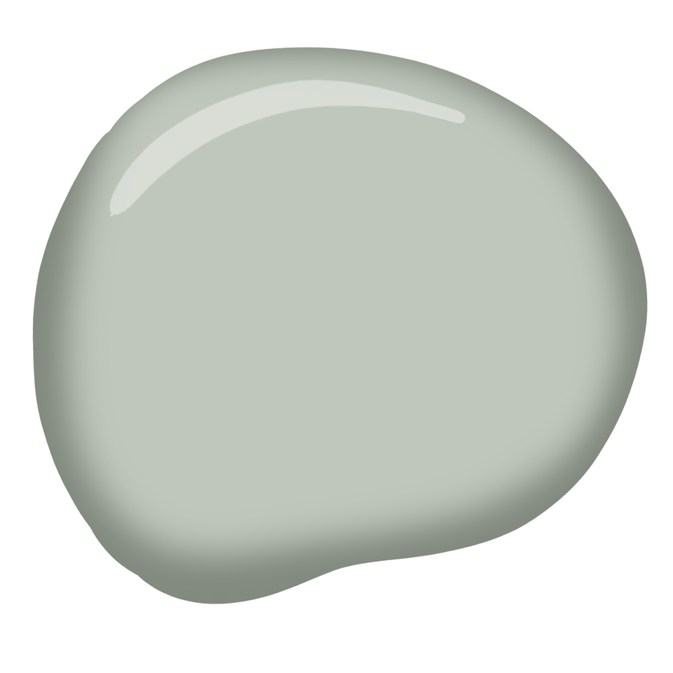 A swatch of Gray Wisp a paint color by Benjamin Moore