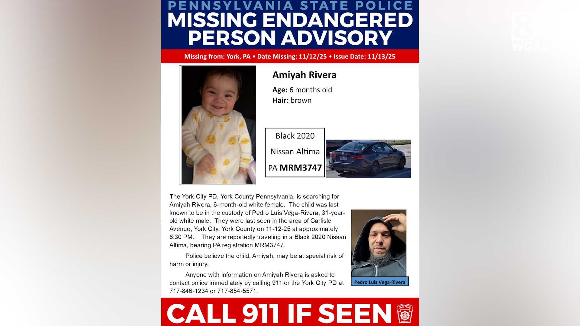 Police looking for missing baby girl | Suspect allegedly threatened to ...