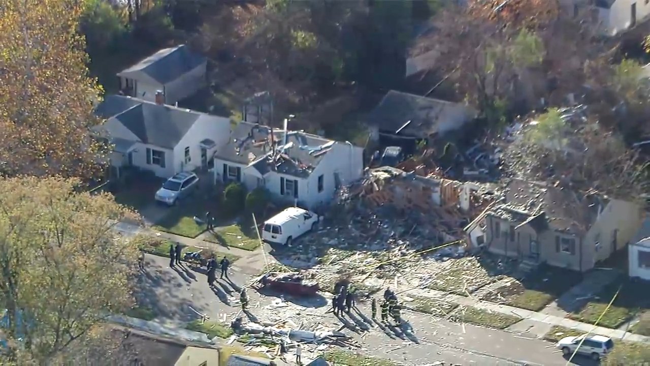 House totally blown to pieces after 'gas leak'
