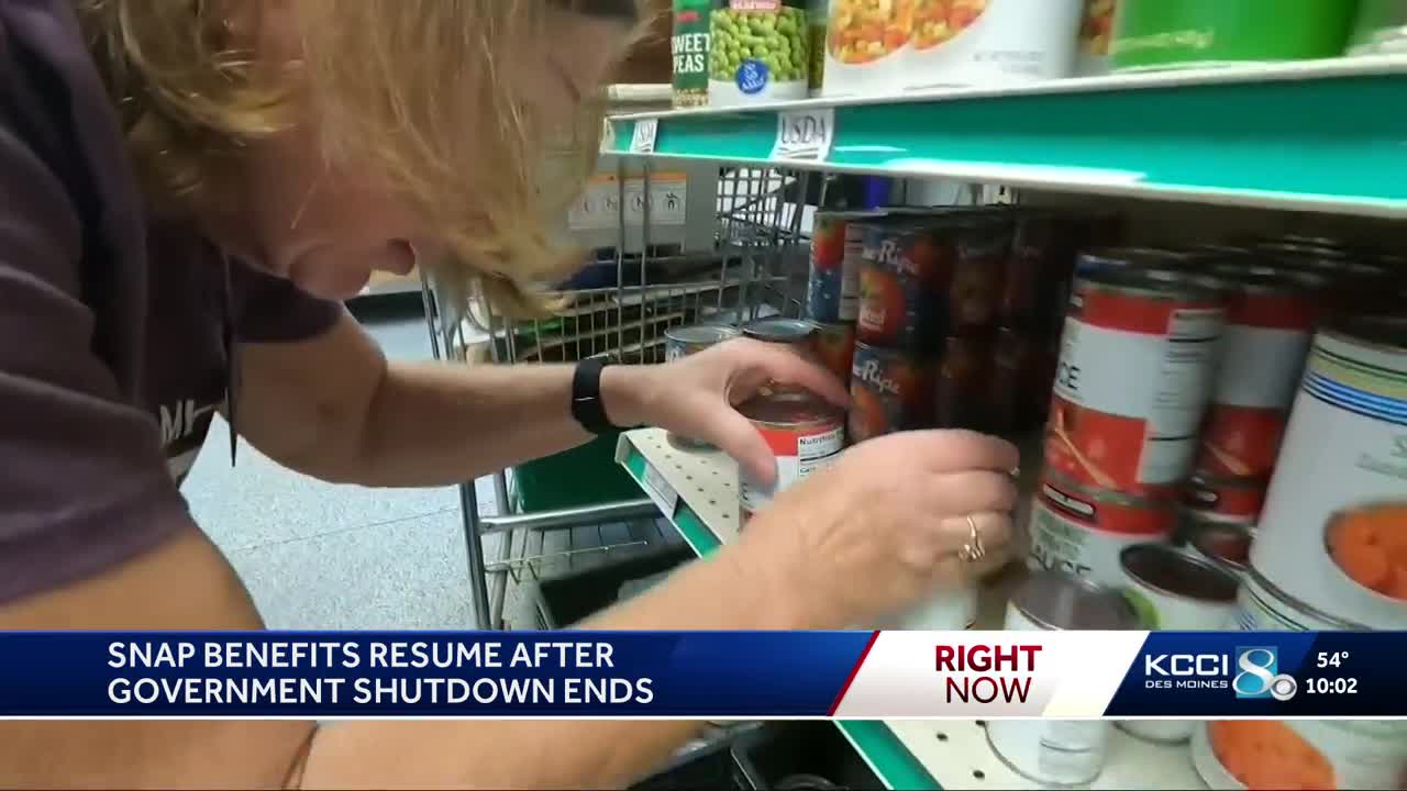 SNAP benefits resume after shutdown as Food Bank of Iowa faces record ...