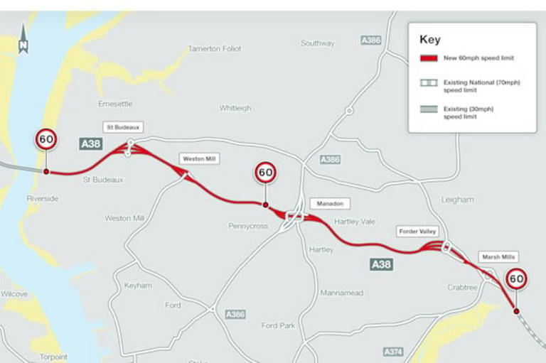 Drivers' fury at 'money making' A38 speed limit cut