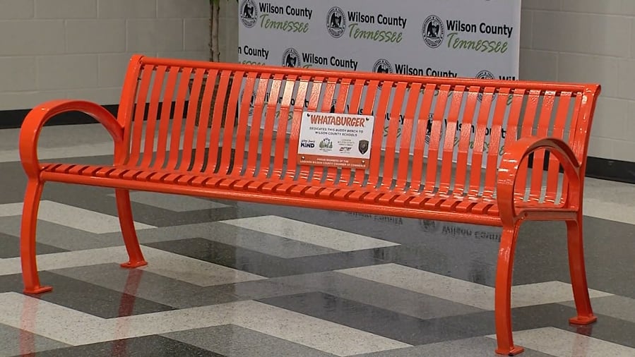 Whataburger donates Buddy Benches to schools in Wilson County