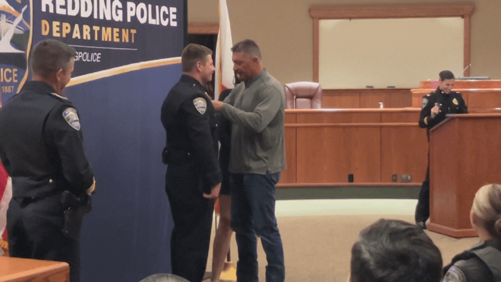 Redding Police Department honors officers at badge pinning ceremony