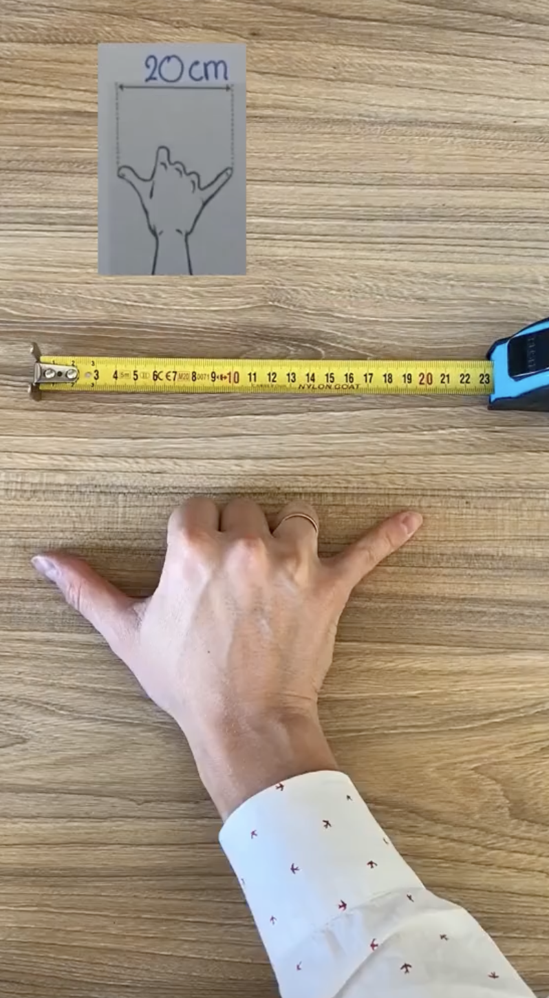 Turn your hand into a ruler